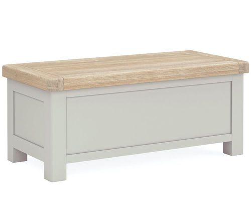 Salcombe Grey Oak Blanket Box