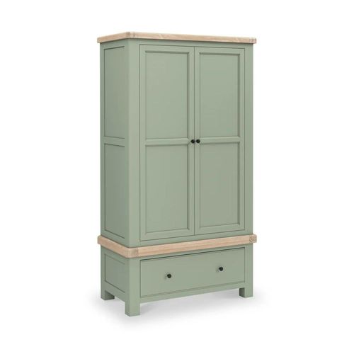 Salcombe Sage Oak 2 Door 1 Drawer Wardrobe