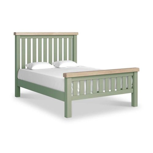 Salcombe Sage Oak 4ft 6in Double Slatted Bed