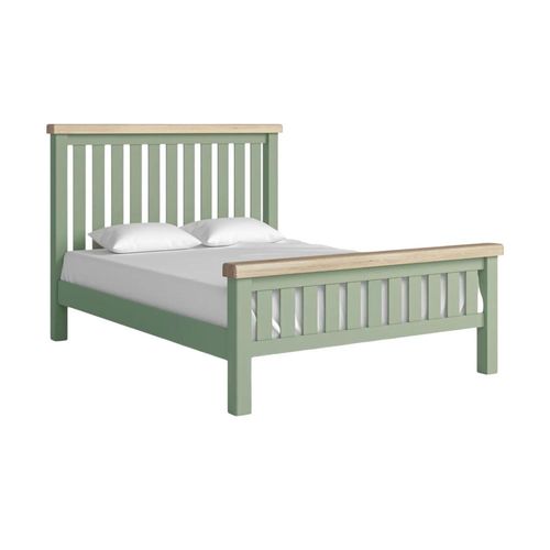 Salcombe Sage Oak 5ft King Size Slatted Bed