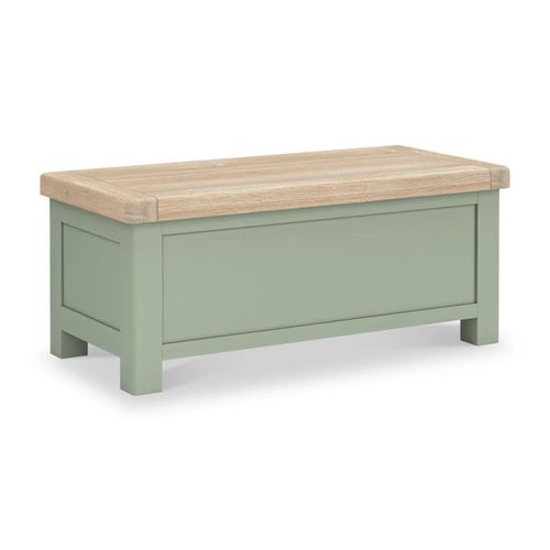 Salcombe Sage Oak Blanket Box