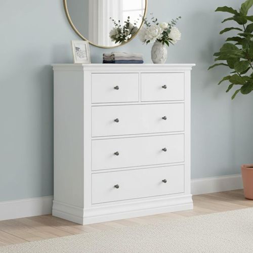 Bordeaux White 2+3 Drawer Chest