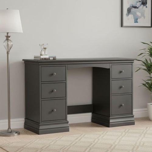 Bordeaux Charcoal 6 Drawer Double Dressing Table