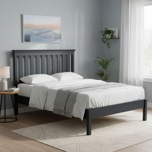Bordeaux Charcoal Slatted Bed - Sizes Available