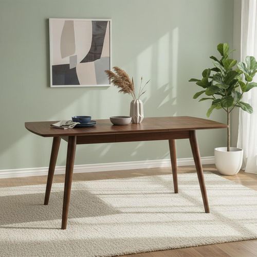 Harley Dark Wood 4-6 Seater Butterfly Extending Dining Table - 120cm-165cm
