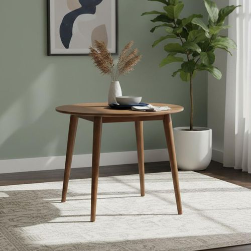 Harley Dark Wood 4 Seater Round Dining Table