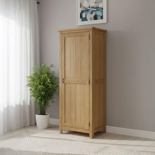 Burford Oak 1 Door Single Wardrobe