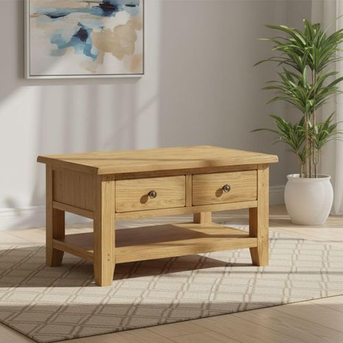 Burford Oak 2 Drawer Coffee Table