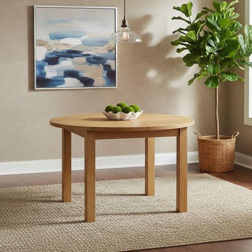 Burford Oak 4-6 Seater Round Extending Dining Table - 120cm-160cm