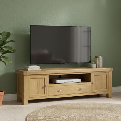 Normandy Oak 190cm Storage Large TV Unit