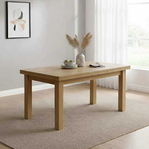 Normandy Oak 4-6 Seater Extending Dining Table - 140cm-185cm