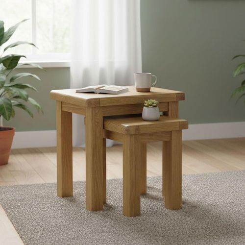 Normandy Oak Nest of 2 Tables