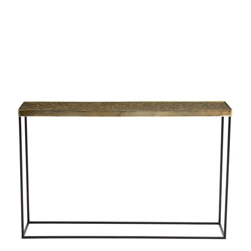 Akola Glass and Gold Console Table 