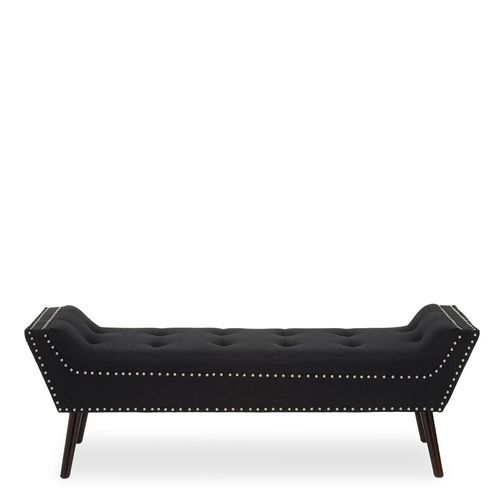 Alea Black Fabric Hall Bench