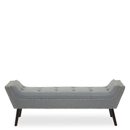 Alea Grey Fabric Hall Bench