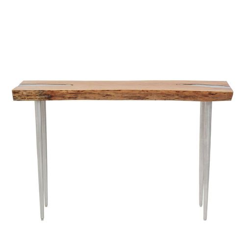 Almora Acacia Wood and Metal Console Table