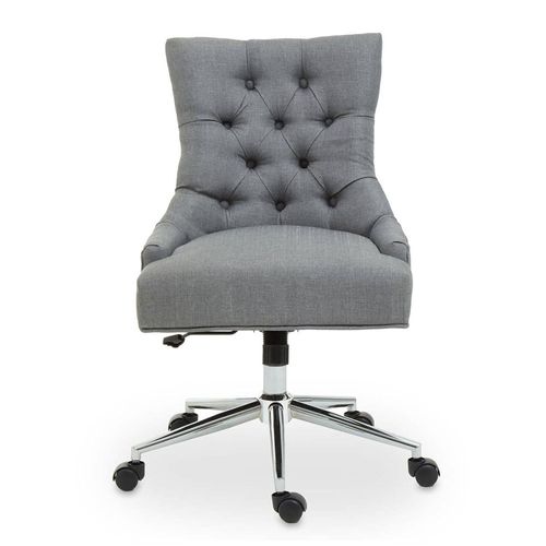 Anita Grey Fabric Office Chair with Chrome Base