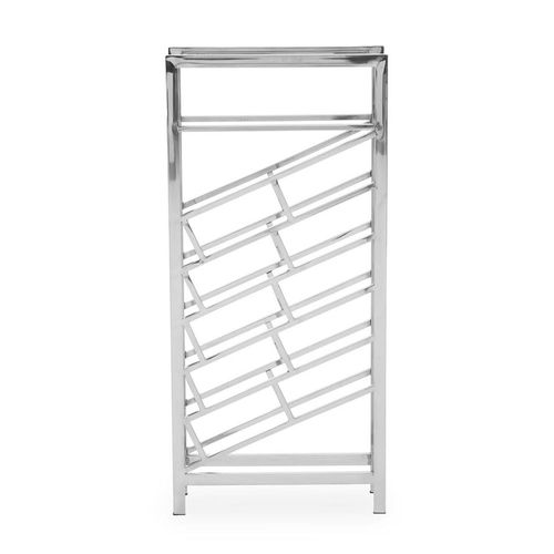 Barolo Silver Metal 24 Bottle Wine Rack