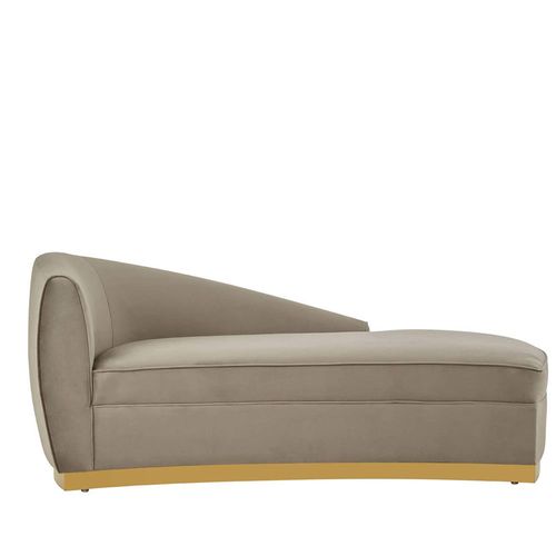 Batix Grey Fabric Left Arm Longue Chaise