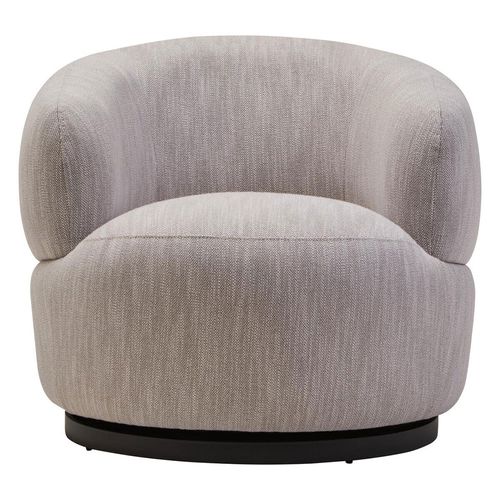 Bordo Grey Fabric Curved Swivel Chair