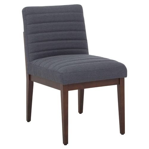 2 x Brando Charcoal Grey Fabric Dining Chair with Oak Legs
