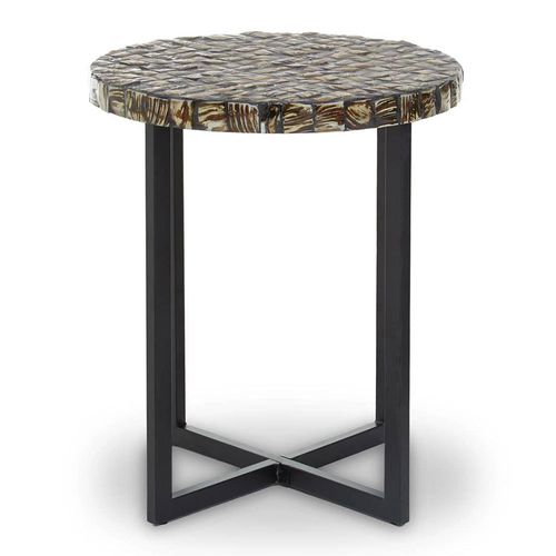 Branna Mother of Pearl Round Side Table