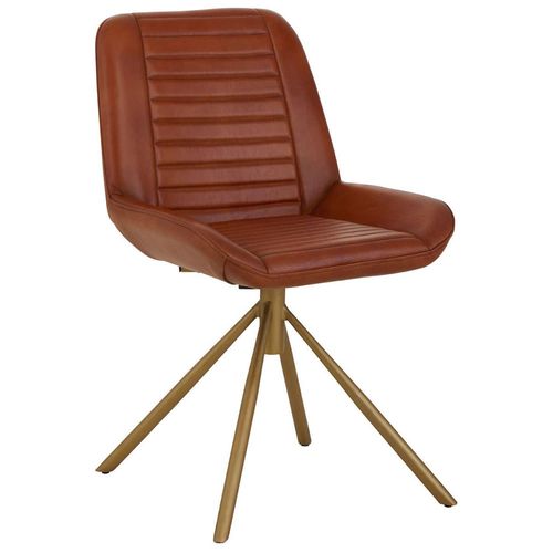 Buffalo Tan Leather Swivel Chair