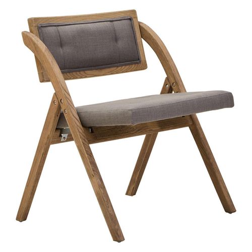 Cebu Elm Wood Grey Wash Padded Folding Chair