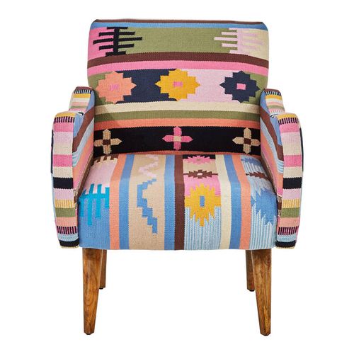 Cefena Multicoloured Fabric Armchair