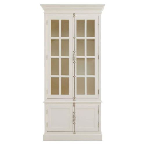 Covent White Mahogany Wood 4 Door Display Unit