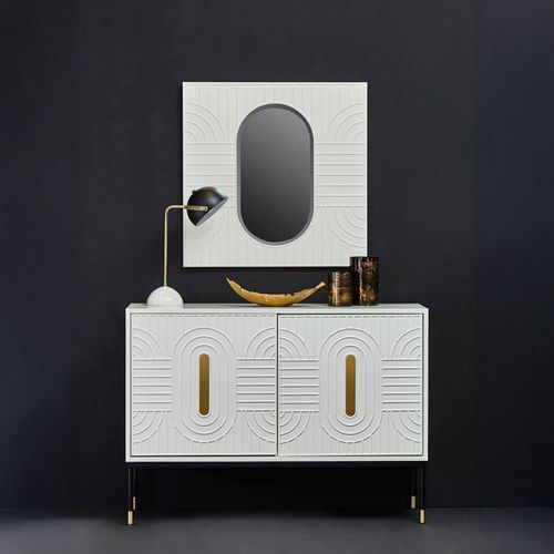 Danta Off White Wood 2 Door Small Sideboard - 120cm