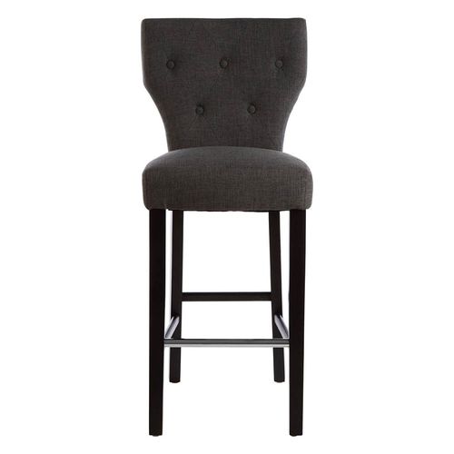 2 x Decatour Grey Fabric Barstool