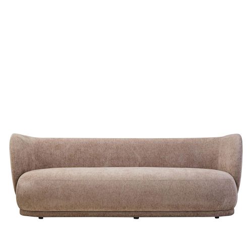 Delray Deep Stone Chenille Fabric 3 Seater Sofa