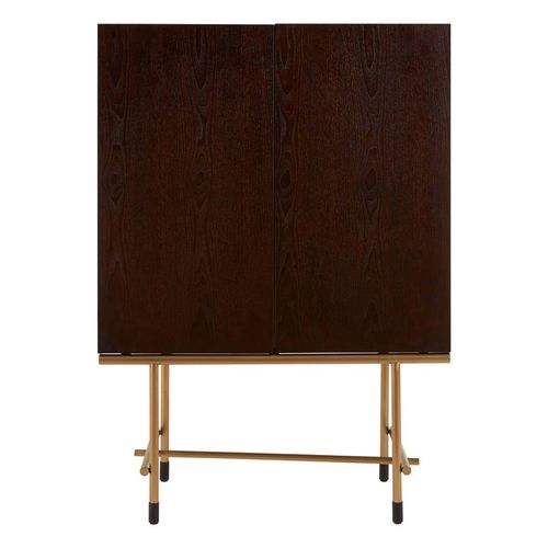 Delta Walnut Wood 2 Door Wine Cabinet
