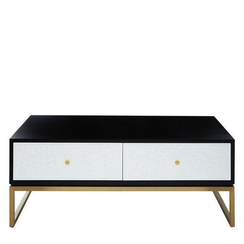 Dumas Black and White 4 Drawer Coffee Table