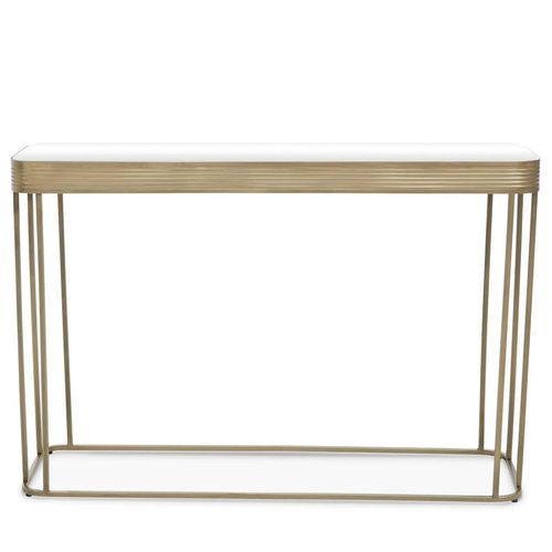 Ella Mirrored and Gold Metal Console Table