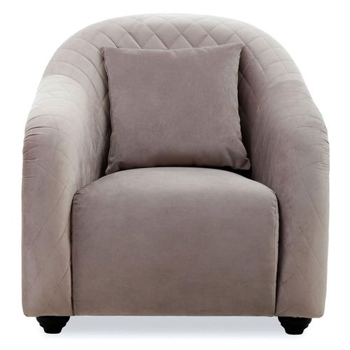 Fifi Grey Velvet Fabric Armchair