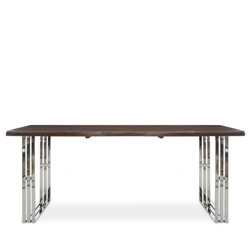 Hampstead Acacia Wood and Metal 6 Seater Dining Table - 180cm