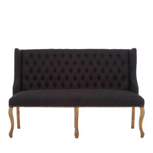 Harrison Black Fabric 2 Seater Sofa