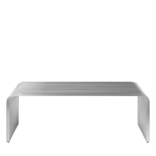 Horizon Brushed Metal Curved Coffee Table