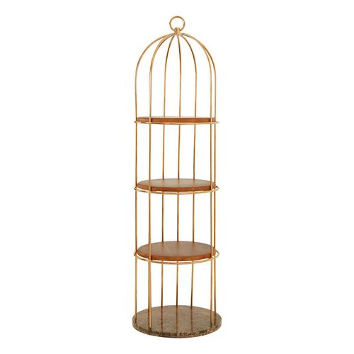 Horizon Gold Metal Large Cage Shelving Unit
