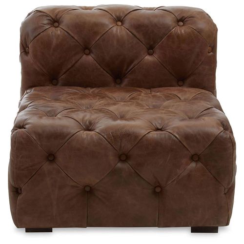 Hoxton Vintage Brown Tufted Leather Lounge Chair