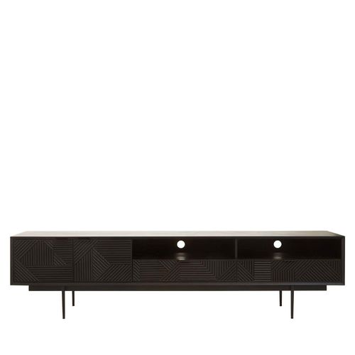 Jakara Black and Metal Storage TV Unit