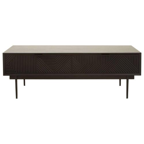 Jakara Black and Metal 2 Drawer Coffee Table