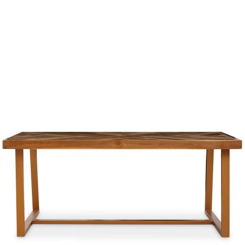 Kendari Natural Teak Wood 6 Seater Dining Table - 181cm