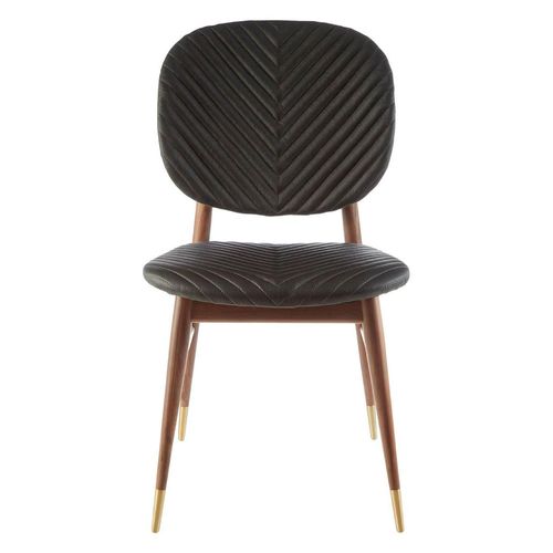 2 x Kenso Black Leather Dining Chair