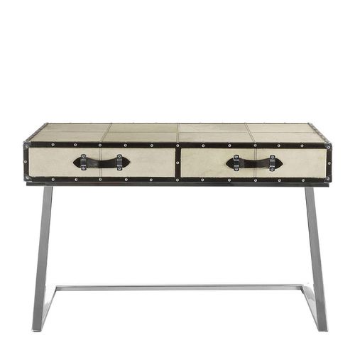 Kensington Townhouse Mango Wood and Faux Fur 2 Drawer Console Table
