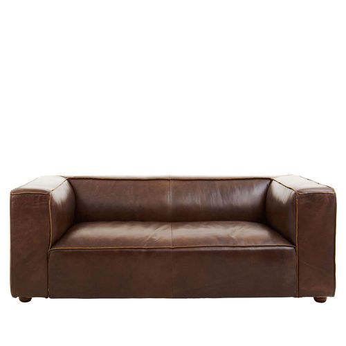 King Mexico Brown Leather 2 Seater Sofa
