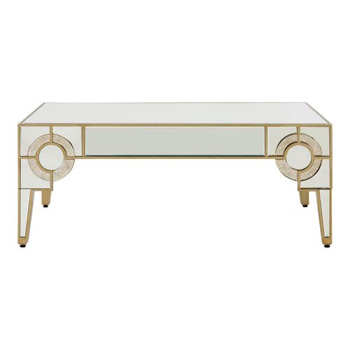 Knightsbridge Mirrored Gold Trim Coffee Table