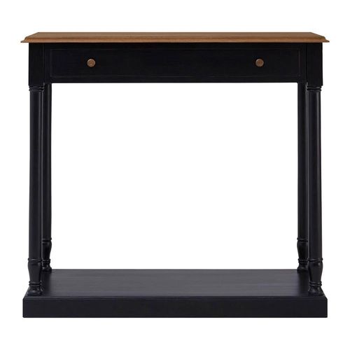 Loire Black and Oak 1 Drawer Console Table